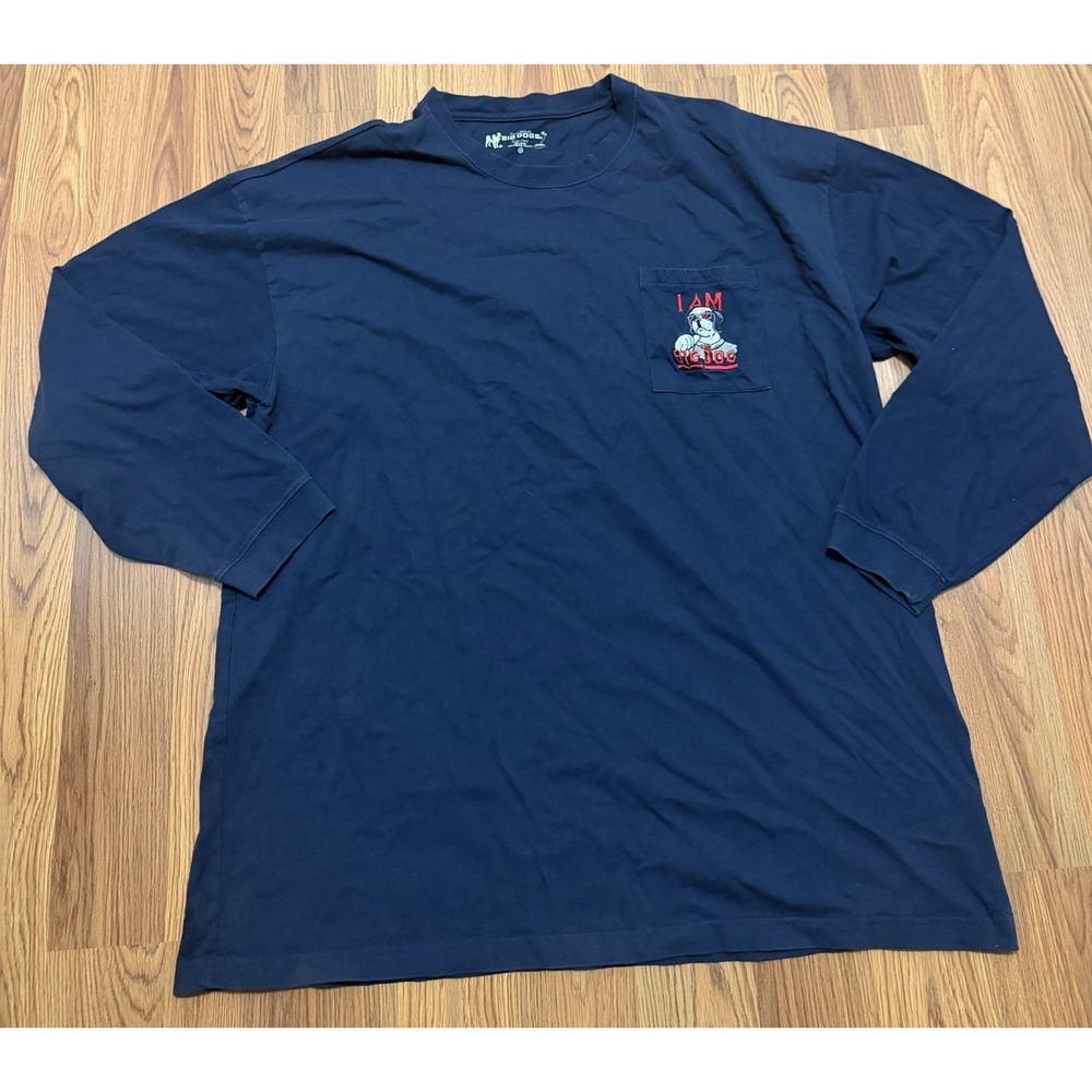 Big Dogs I Am The Big Dog Pocket T Shirt Men's 4XL Long Sleeve Graphic